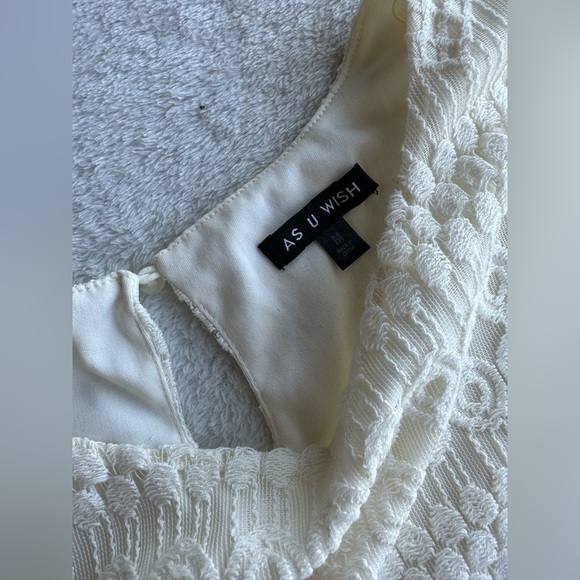 White Lace Dress Size M - Picture 4 of 5